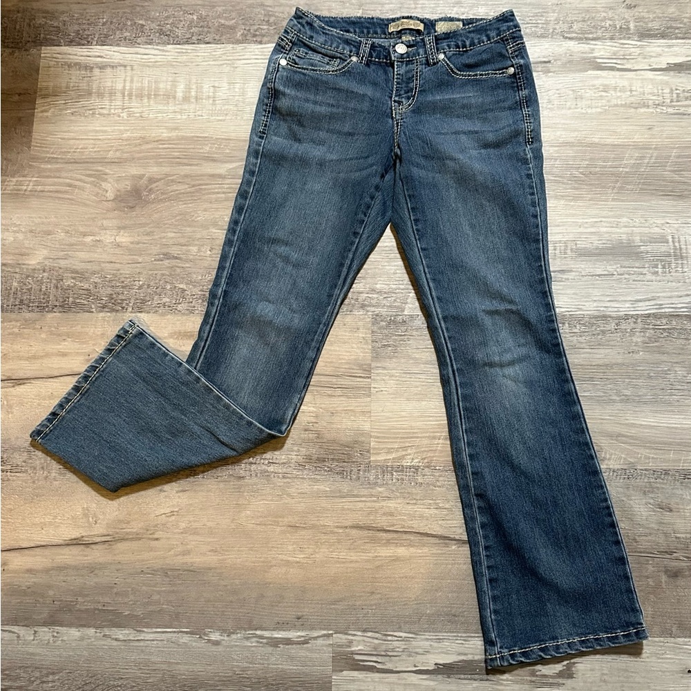 Y2K Nine West Vintage America Coll. Bootcut Jeans Size 4/27 Embroidered Pocket - Picture 3 of 11